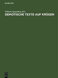Produktbild: Demotische Texte auf Kr&uuml;gen