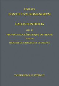 Produktbild: Gallia Pontificia. Vol. III: Province eccl&eacute;siastique de Vienne