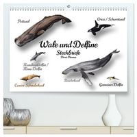 Produktbild: Wale und Delfine Steckbriefe (hochwertiger Premium Wandkalender 2027 DIN A2 quer), Kunstdruck in Hochglanz