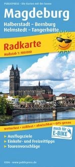 Produktbild: Publicpress Radkarte Magdeburg, Halberstadt, Bernburg, Helmstedt, Tangerh&uuml;tte 1:100.000