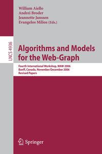 Produktbild: Algorithms and Models for the Web-Graph