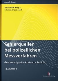 Produktbild: Fehlerquellen bei polizeilichen Messverfahren