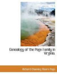 Produktbild: Genealogy of the Page Family in Virginia.