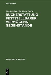 Produktbild: R&uuml;ckerstattung feststellbarer Verm&ouml;gensgegenst&auml;nde