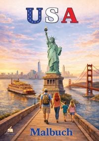 Produktbild: USA Malbuch f&uuml;r Erwachsene mit 50 wundersch&ouml;nen Ausmalmotiven
