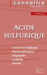 Bild vom Artikel Fiche de lecture Acide sulfurique de Nothomb (Analyse littéraire de référence et résumé complet) vom Autor Amélie Nothomb