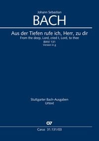 Produktbild: Aus der Tiefen rufe ich, Herr, zu dir (Klavierauszug)