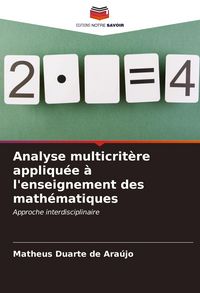 Produktbild: Analyse multicrit&egrave;re appliqu&eacute;e &agrave; l'enseignement des math&eacute;matiques