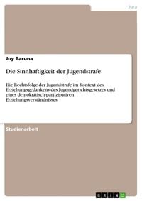 Produktbild: Die Sinnhaftigkeit der Jugendstrafe