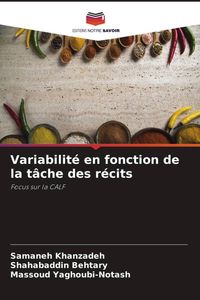 Produktbild: Variabilit&eacute; en fonction de la t&acirc;che des r&eacute;cits