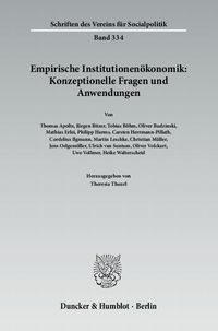 Bild vom Artikel Empirische Institutionenökonomik: Konzeptionelle Fragen und Anwendungen. vom Autor 