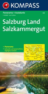 KOMPASS Autokarte Salzburg Land, Salzkammergut 1:125.000 Kompass-Karten GmbH