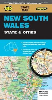 Produktbild: UBD Gregory's: New South Wales State & Cities Map 219 11th e