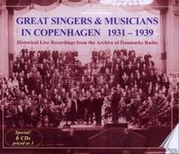 Produktbild: Gro&szlig;e S&auml;nger und Musiker in Kopenhagen 1931-1939