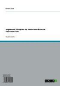 Produktbild: Allgemeine Prinzipien der Verbalinstruktion im Sportunterricht