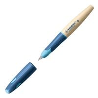 Produktbild: STABILO Schulf&uuml;ller ergonomisch f&uuml;r Rechtsh&auml;nder mit Anf&auml;nger-Feder A -   EASYbirdy Timber in blau - inkl. Patrone