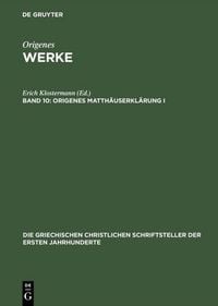 Produktbild: Origenes Matth&auml;userkl&auml;rung I, erste H&auml;lfte