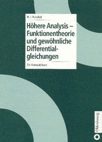 Produktbild: H&ouml;here Analysis - Funktionentheorie und gew&ouml;hnliche Differentialgleichungen