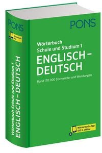 Produktbild: PONS Wörterbuch Schule und Studium Englisch - Deutsch, Band 1