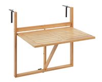 Produktbild: Bambus Balkon-Klapptisch Mod. Waikiki, zum Einh&auml;ngen an Balkongel&auml;nder