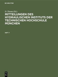 Produktbild: Mitteilungen des Hydraulischen Instituts der Technischen Hochschule M&uuml;nchen