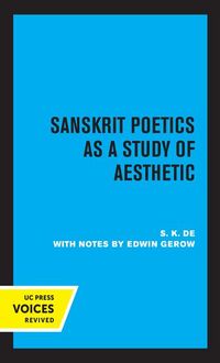 Produktbild: Sanskrit Poetics as a Study of Aesthetic