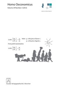 Produktbild: Homo Oeconomicus, Volume 29, No. 3 (2012)