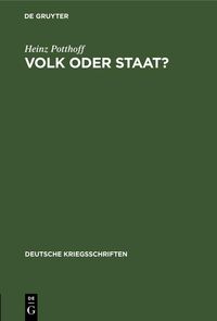 Produktbild: Volk oder Staat?