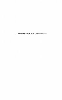 Produktbild: La psychologie du raisonnement