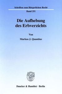 Produktbild: Die Aufhebung des Erbverzichts.
