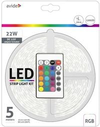 Produktbild: Avide ABLSBL12V5050-30RGB65 LED-Streifen-Komplettset mit Stecker 12 V, 230V 5m RGB 1St.