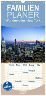 Produktbild: Familienplaner 2027 - Wundervolles New York mit 5 Spalten (Wandkalender, 21 x 45 cm) CALVENDO