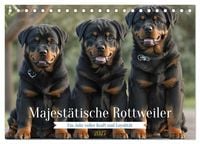 Produktbild: Majest&auml;tische Rottweiler: Ein Jahr voller Kraft und Loyalit&auml;t (Tischkalender 2027 DIN A5 quer), CALVENDO Monatskalender