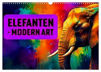 Produktbild: Elefanten - modern Art (Wandkalender 2026 DIN A3 quer), CALVENDO Monatskalender