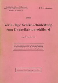 Produktbild: Vorl&auml;ufige Schl&uuml;sselanleitung zum Doppelkastenschl&uuml;ssel