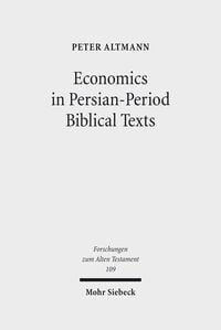 Produktbild: Economics in Persian-Period Biblical Texts