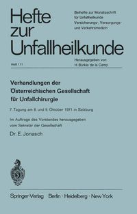 Produktbild: Verhandlungen der &Ouml;sterreichischen Gesellschaft f&uuml;r Unfallchirurgie