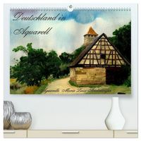 Produktbild: Deutschland in Aquarell (hochwertiger Premium Wandkalender 2026 DIN A2 quer), Kunstdruck in Hochglanz