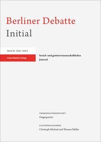 Produktbild: Berliner Debatte Initial 35 (2024) 2