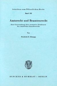 Produktbild: Amtsrecht und Beamtenrecht.