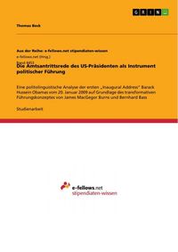 Produktbild: Die Amtsantrittsrede des US-Pr&auml;sidenten als Instrument politischer F&uuml;hrung
