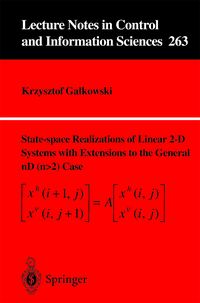 Produktbild: State-space Realisations of Linear 2-D Systems with Extensions to the General nD (n > 2) case