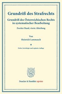 Produktbild: Grundri&szlig; des Strafrechts.