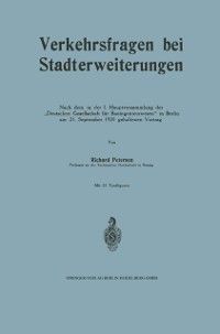Produktbild: Verkehrsfragen bei Stadterweiterungen, erl&auml;utert an Beispielen von Z&uuml;rich und Danzig