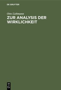 Produktbild: Zur Analysis der Wirklichkeit