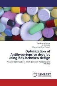 Produktbild: Mehta, T: Optimization of Antihypertensive drug by using box