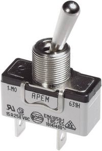 Produktbild: APEM 641NH/2 641NH/2 Kippschalter 250 V/AC 15A 2 x Aus/Ein rastend 1St.