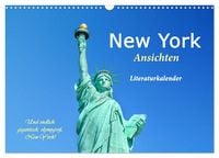 Produktbild: New York Ansichten - Literaturkalender (Wandkalender 2026 DIN A3 quer), CALVENDO Monatskalender