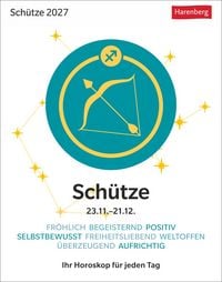 Produktbild: Sch&uuml;tze Sternzeichenkalender 2027 - Tagesabrei&szlig;kalender - Ihr Horoskop f&uuml;r jeden Tag