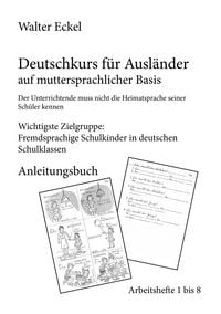 Produktbild: Deutschkurs f&uuml;r Ausl&auml;nder auf muttersprachlicher Basis - Anleitungsbuch